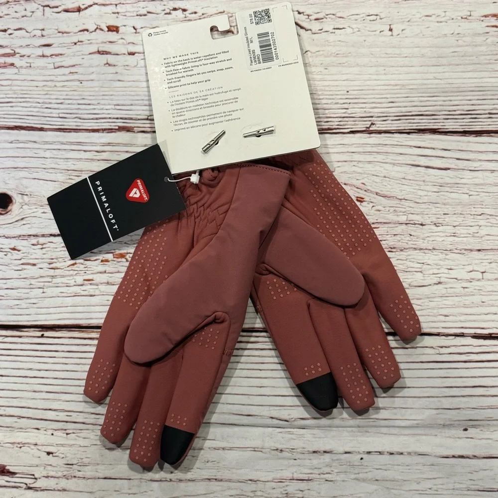 NWT Lululemon Womens Fleece-Lined Insulated Gloves Tech in Brier Rose Sz M/L